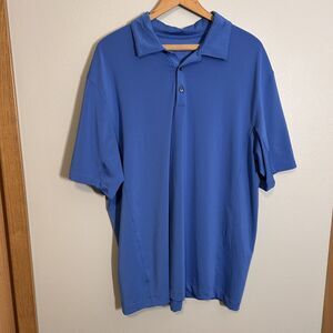 Nike Dri-Fit Mens Large Polo Collar Shirt Blue